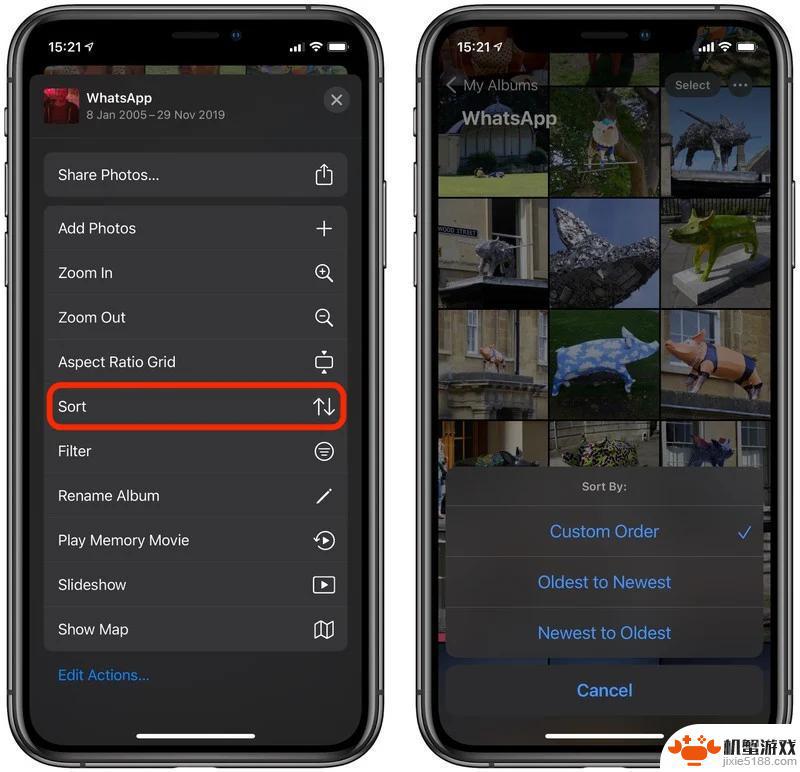 苹果手机相册照片顺序怎么调整