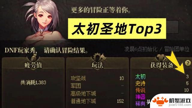 DNF：太初圣地Top3榜单揭晓！哪幅图太初爆率最高？小深渊排名惊现第13位
