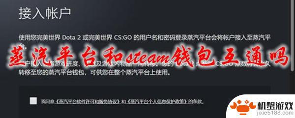 csgo蒸汽平台的钱和steam的钱包