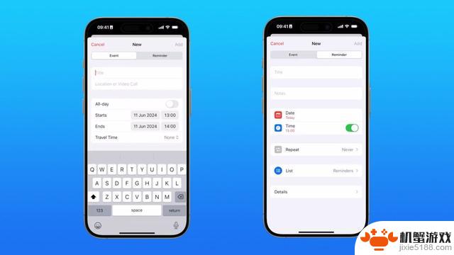 苹果iOS 18日历App现已支持提醒事项的创建和管理功能，无需切换至其他应用