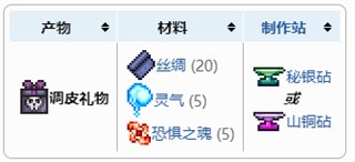 泰拉瑞亚调皮的礼物合成不了