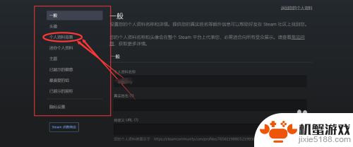 steam个人资料背景怎么用