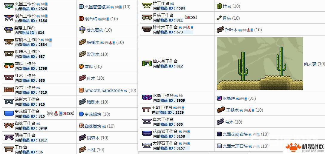 泰拉瑞亚33种工作台