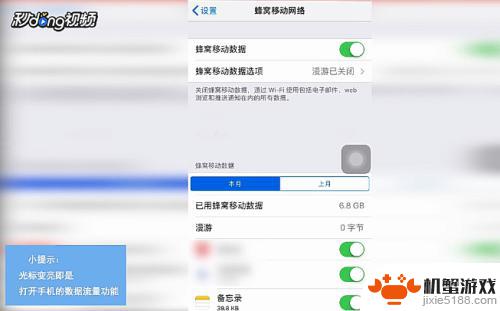 怎么打开苹果手机的流量