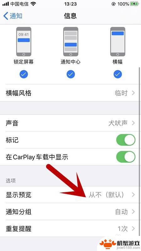 苹果手机怎么设置私信通知
